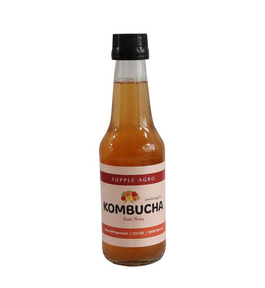 edible flower kombucha drink