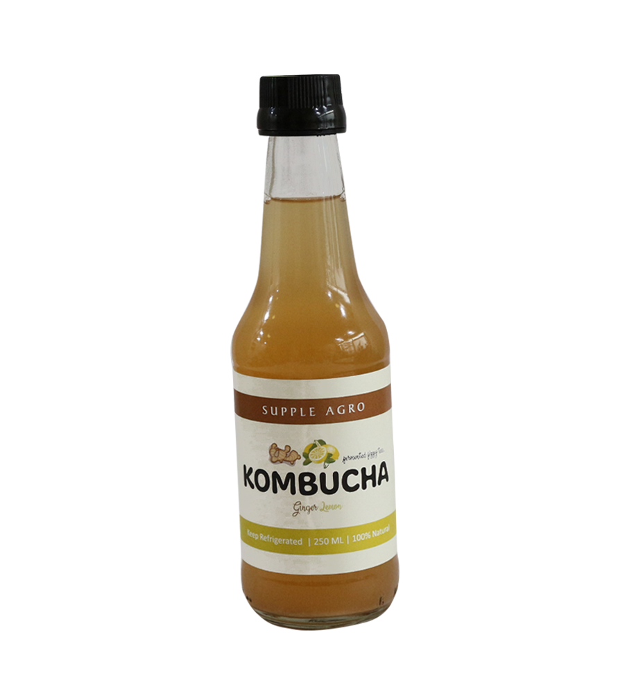 Ginger-and-lemon kombucha